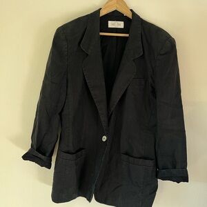 100% Linen Black Blazer - size 10